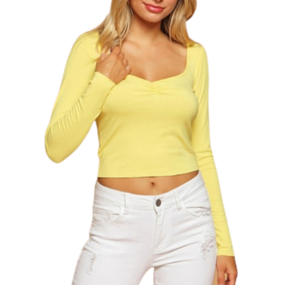 Sweetheart Neckline Longsleeve